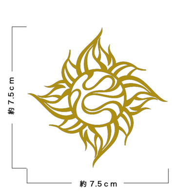 TRIJYA 太陽マークステッカーゴールド（L）
