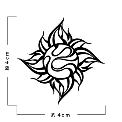 TRIJYA 太陽マークステッカーブラック（S）